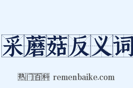 采蘑菇反义词是什么意思的图片